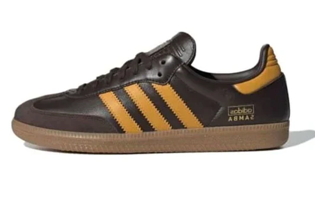 Adidas Samba OG Dark Brown Preloved Yellow