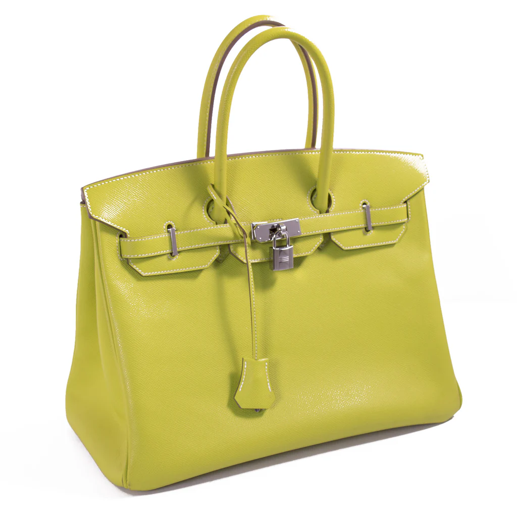 Hermès Candy Birkin 35 Epsom Lime Gris Perle