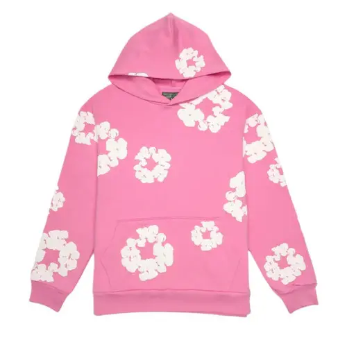 Denim Tears Cotton Wreath Hoodie Pink