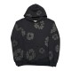 Tonal Wreath Hooded Sweatshirt Black