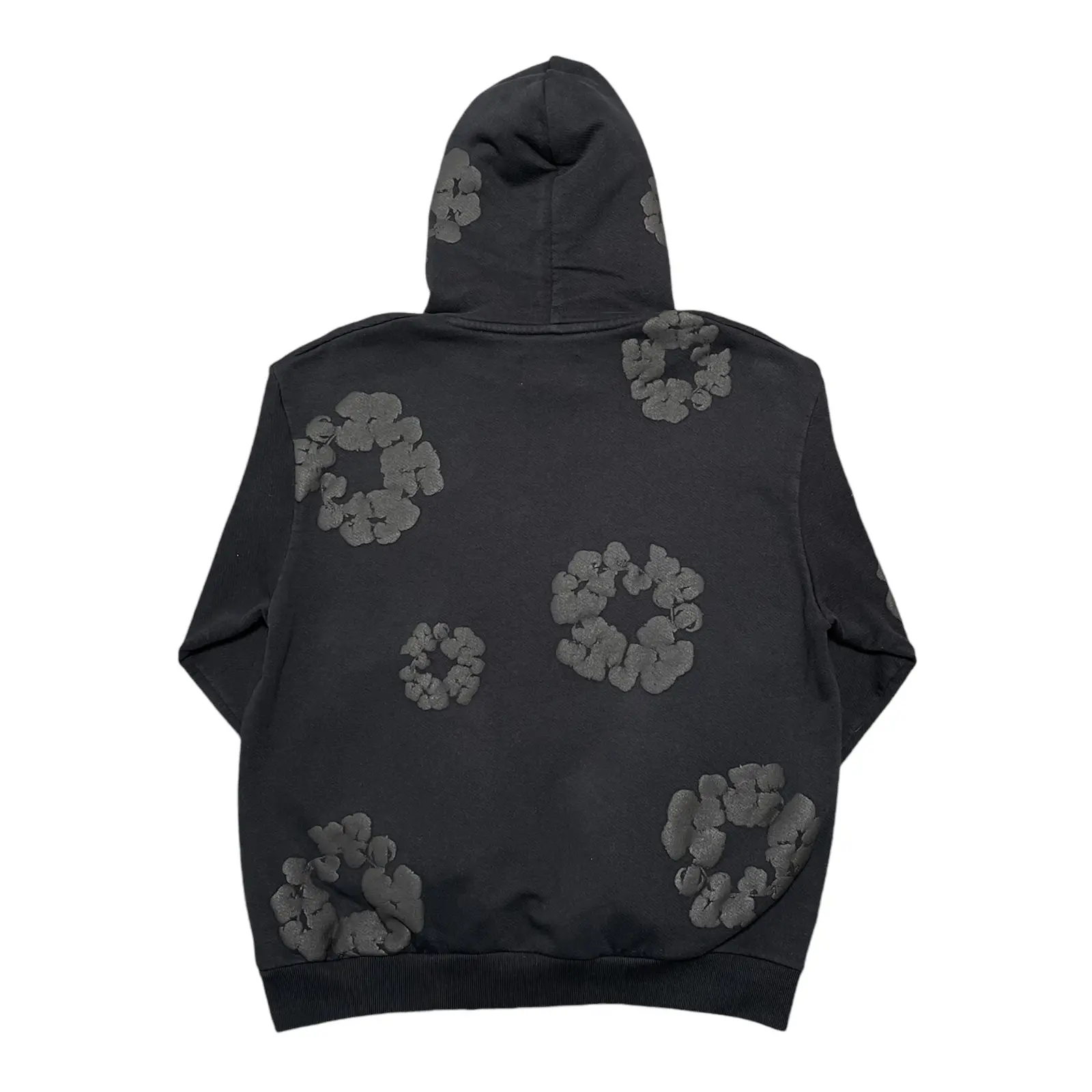 Tonal Wreath Hooded Sweatshirt Black