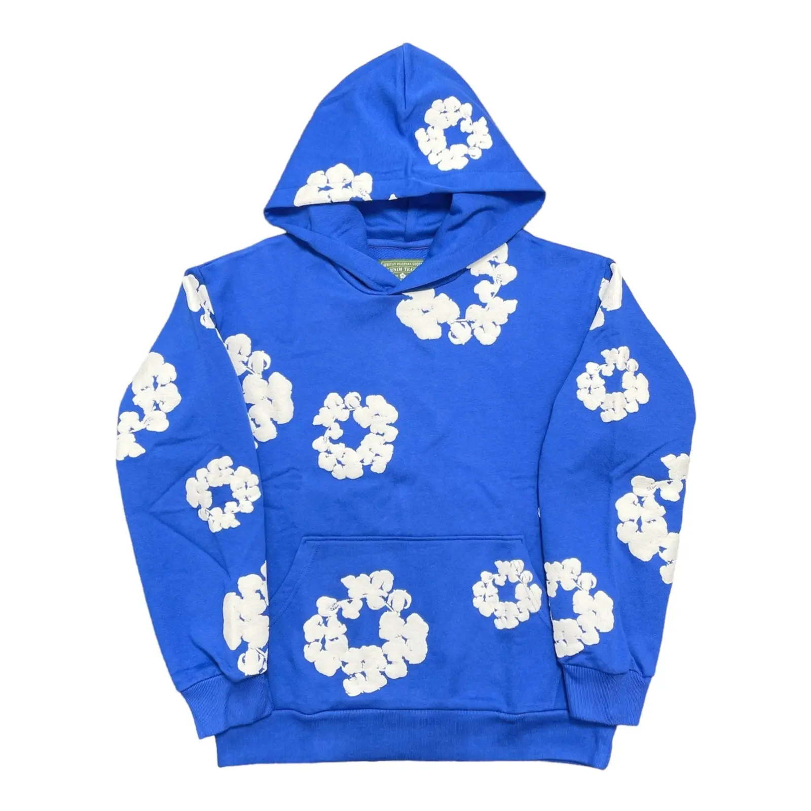 The Cotton Wreath Hooded Sweatshirt Royal Blue