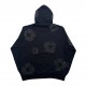 Tonal Wreath Hooded Sweatshirt Black