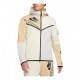 Nike Sportswear Tech Fleece Printing Full-Length Zipper Cardigan Jacket Light Bone