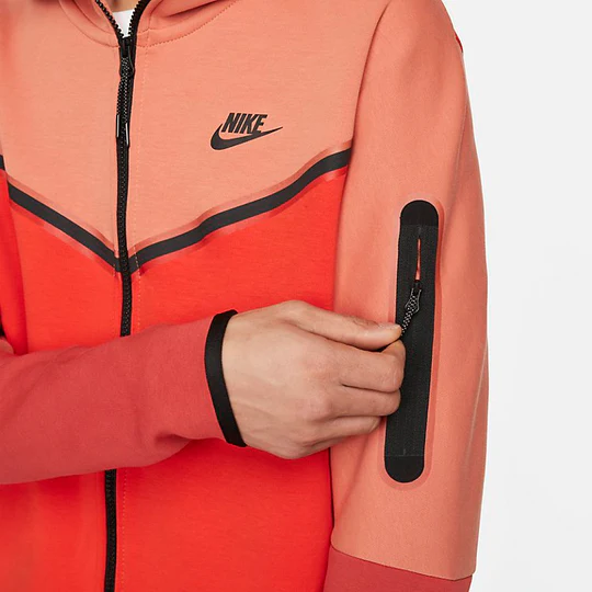 Nike Sportswear Tech Fleece Full-Zip Hoodie 'Madder Root Habanero Red'