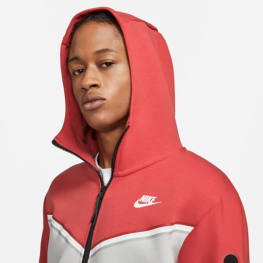 Nike Sportswear Tech Fleece Full-Zip Hoodie 'Lobster Red White'