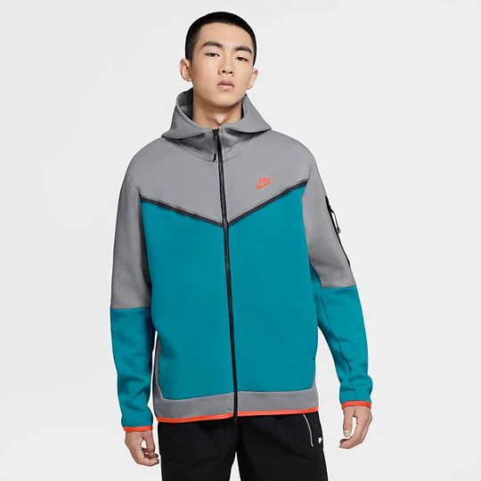 Nike Sportswear Tech Fleece Full-Zip 'Grey Turquoise'